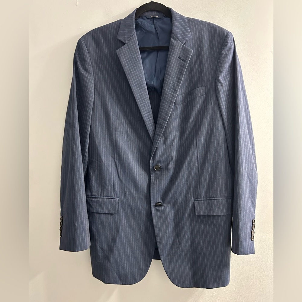 Brooks Brothers Navy Striped Blazer